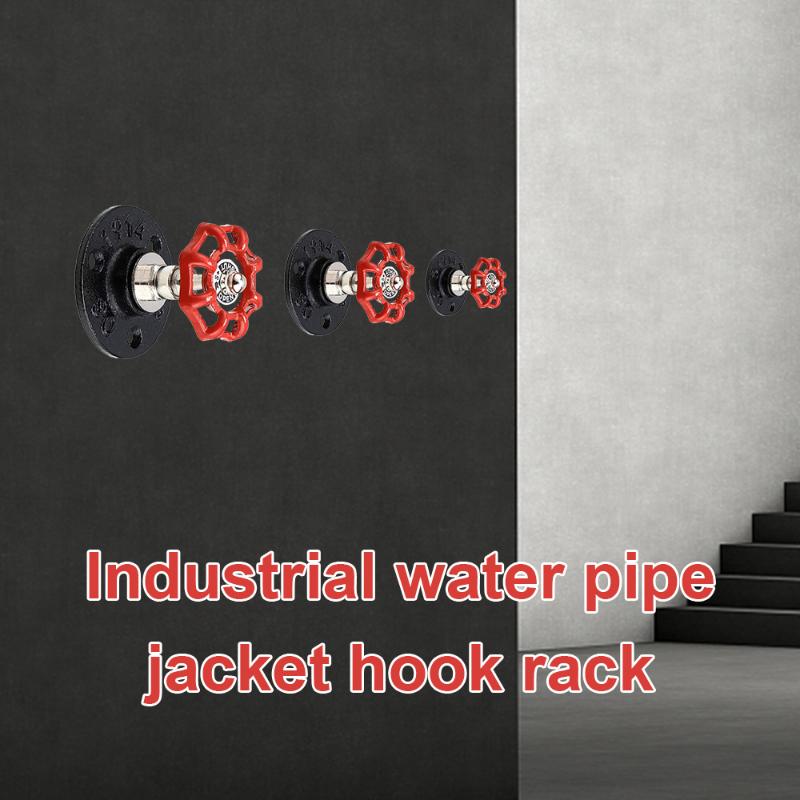 1Pc Vintage Porch Garage Hanging Hooks Creative Iron Style Industrial Water Pipe Clothes Wall Bracket for Bathrobe Towel Scarf
