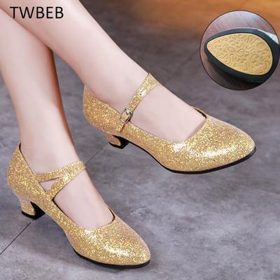 Scarpe da ballo moderno più vendute per donne Scarpe da salsa da donna da ballo da sala tango latino per ragazze Signore Scarpe con tacco alto e suola morbida