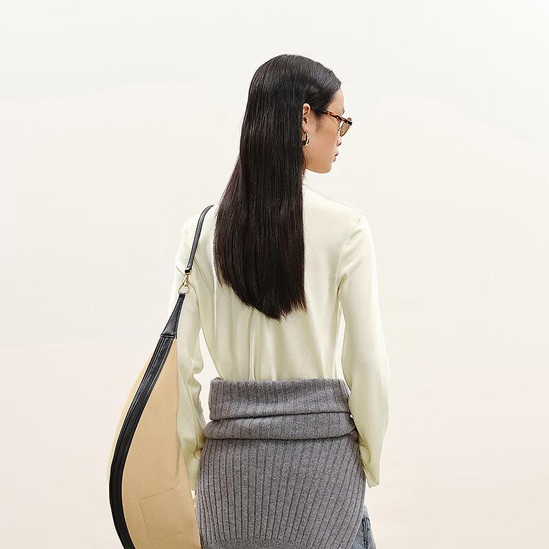 2026 Spring Women's Mulberry Silk Stand Collar Blouse