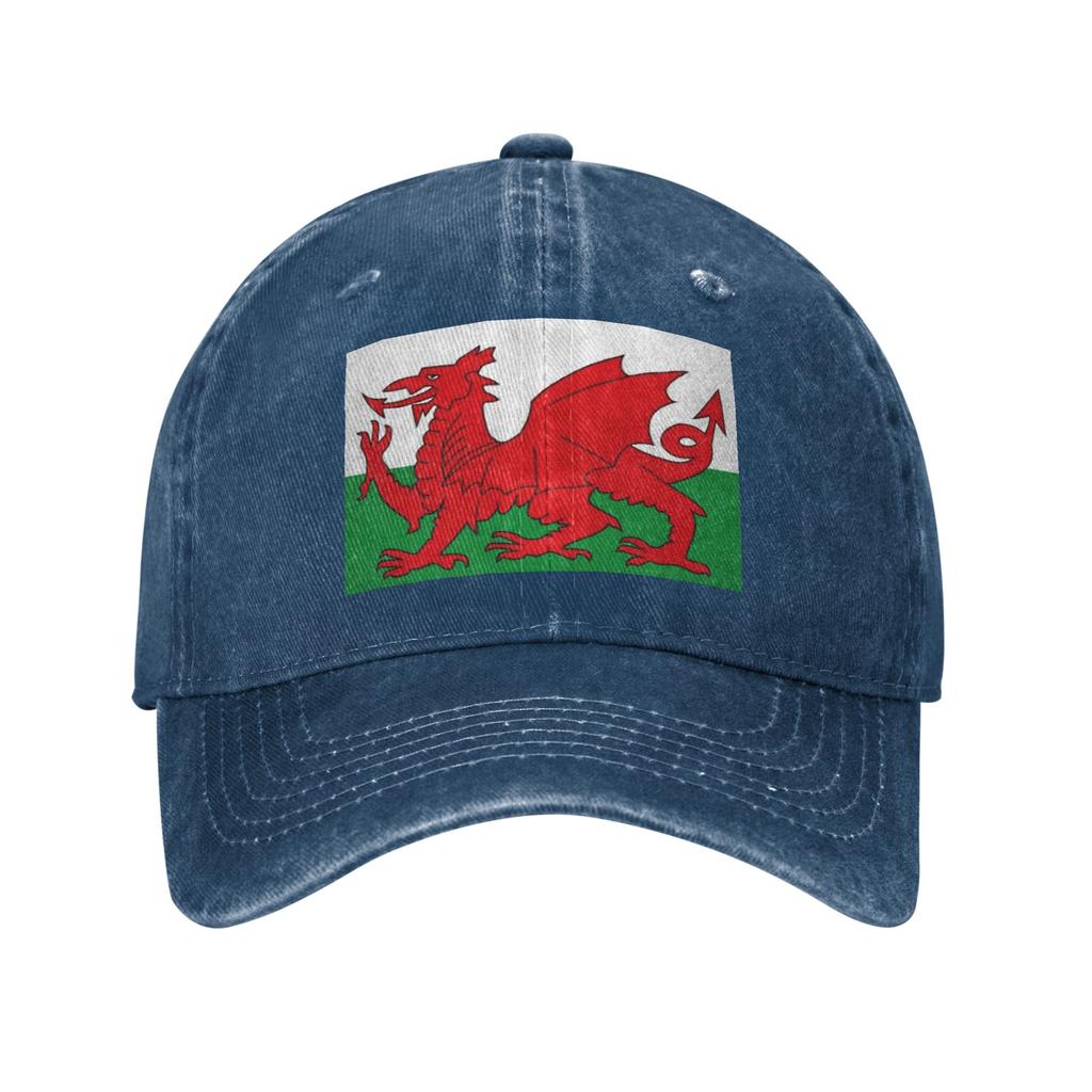 Bandiera del Galles Drago Gallese Cappellino di Jeans Cappellini da Baseball Casual Cappello Regolabile Cappellini da Baseball Unisex Estivi