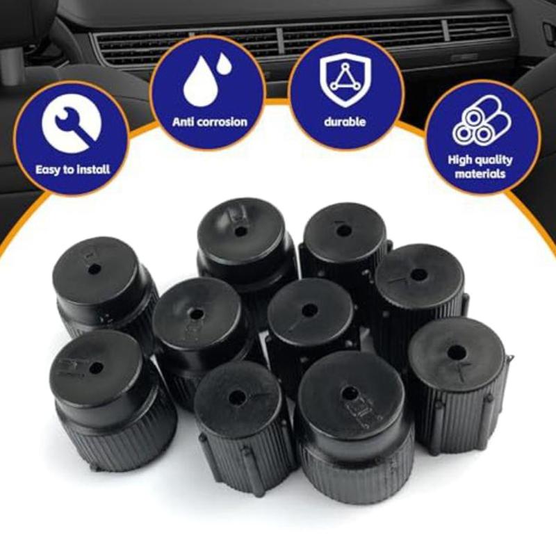 10Pcs/Set R134A Cap A/C Cap 13Mm And 16Mm Car Air Conditioning Service Ac System Charging Port Caps Low Side And High Side