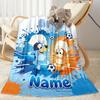 Christmas Penguins Celebration Personalized Name Blanket Gift Personalized Blanket Comfortable Great for Office Livingroom Living Room Couch