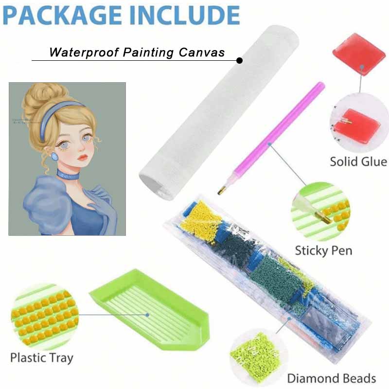 Disney Diamond Painting Set Classic Cinderella Home Decor Craft, Perfect Handmade DIY Gift Idea