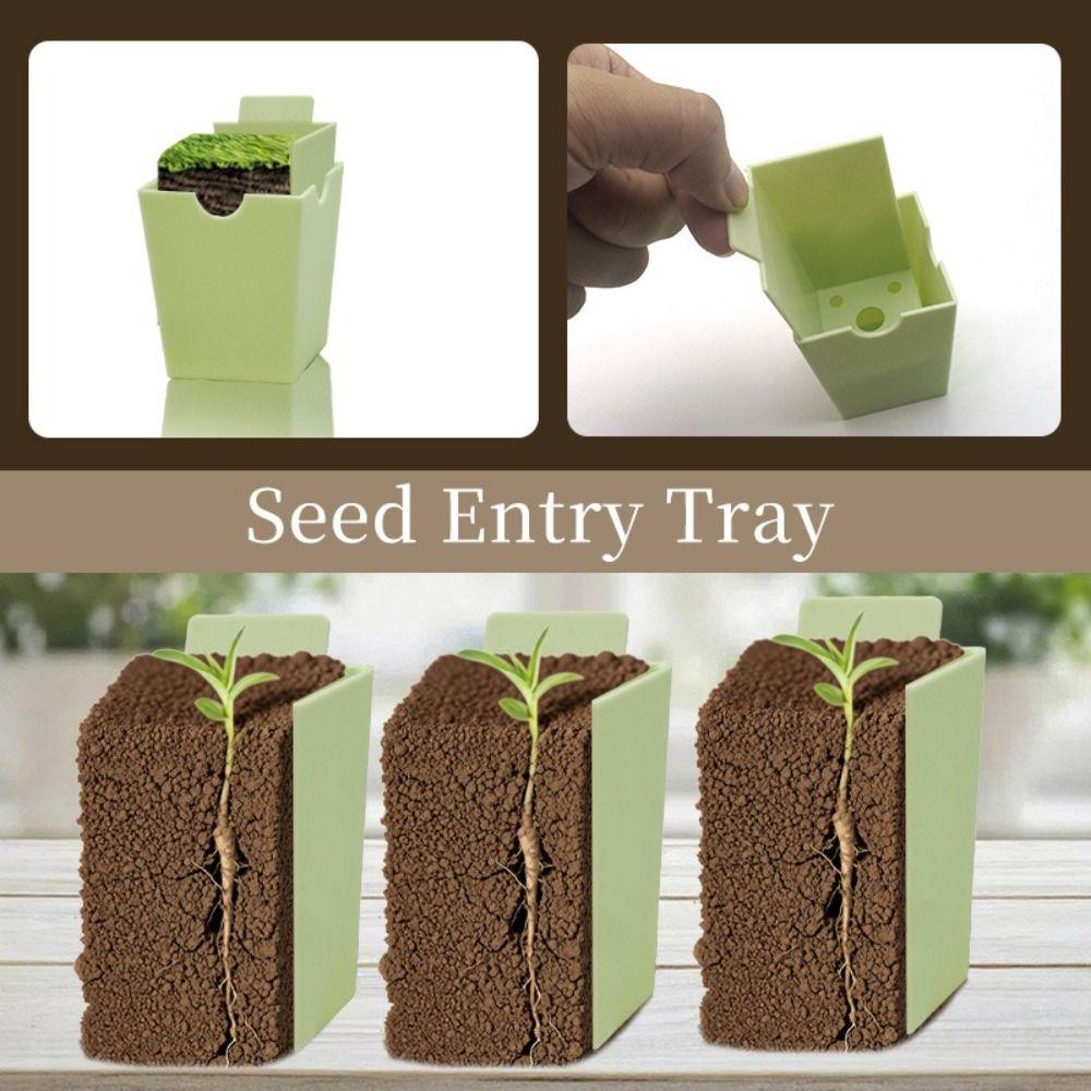 Plant Germination Dual-Purpose Seed Starter Tray 9 Deep Cells Reusable Germination Kit Mini Size Propagator Greenhouse Growing