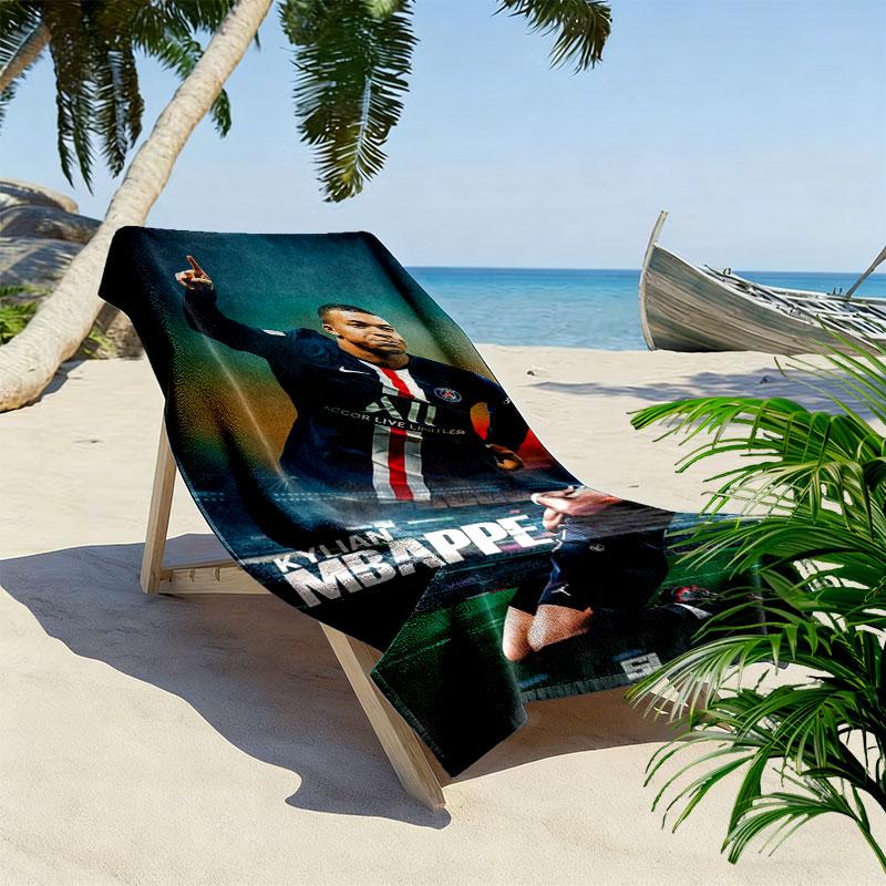 Kylian Mbappé Pride Strandtuch, Großes Weiches Schnelltrocknendes Handtuch für Strand Camping Schwimmen