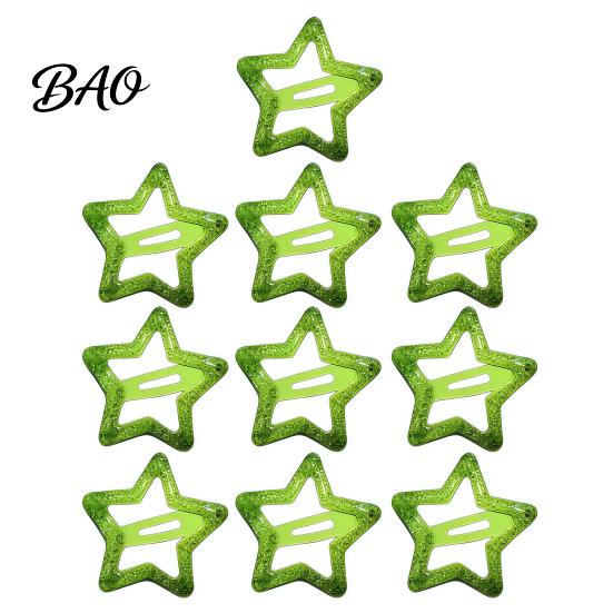 Decorative Hair Pins for Styling Cute Star Clips Women Girls, Glitter Metal Snap Barrettes Charming Accessories Gifts Bangs Braids And Hairstyles,