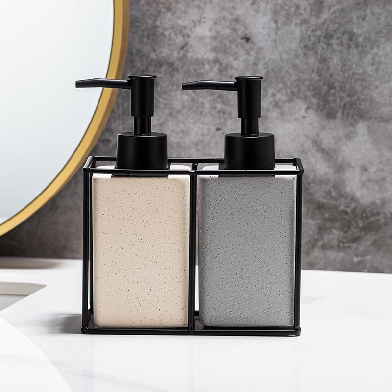 hotel 330ml sanitizer bottles Bathroom lotion Bottle Bath Pump Bottle Imitation rock ceramic Portable Travel Soap Dispenser