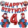 1set Spiderman Balloon Red Spiderman And Friends Aluminum Foil Balloon Baby Shower 1-9 Years Birthday Party Decorations Kids Toy