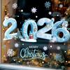 2026, Christmas glass stickers, store holiday decorations, static stickers, party decorations, holiday decoration stickers