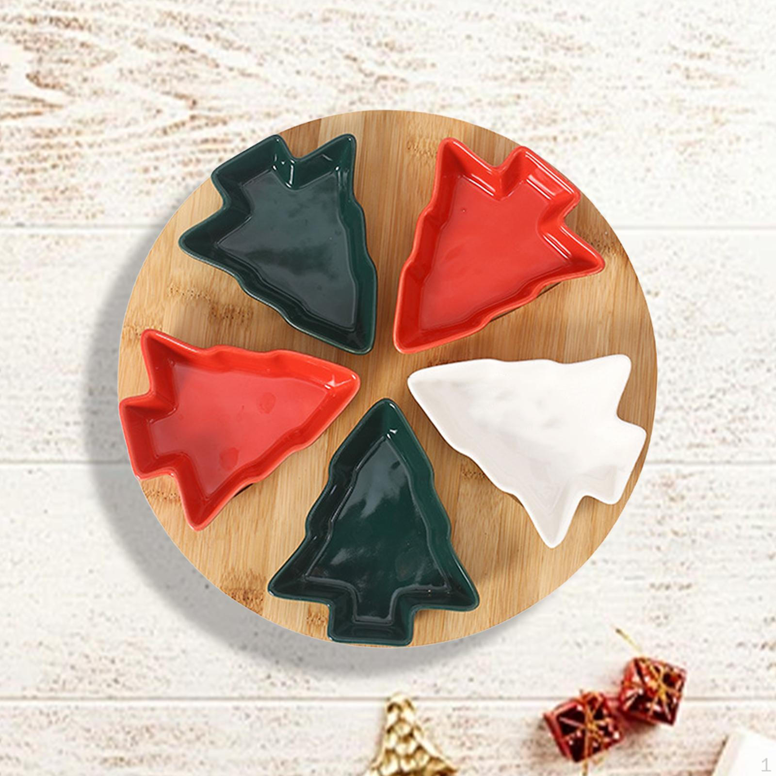 

Рождественская елка в форме пластины декор многофункциональная коробка закусочный контейнер для конфет Round