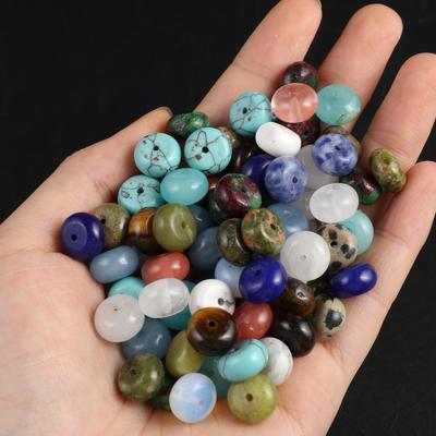20 Stück/Packung Natursteinperlen, verschiedene Stile, Farben, kleine Löcher, lose Perlen für die Schmuckherstellung, DIY-Halskette, Armband, Zubehör, 10 x 10 x 6 mm
