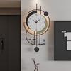 Modern Wall Clocks Living Room Silent Wall Watch Hall Voice-activated Light Clock with Ornament Home Decoration Accessories