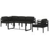 6 Piece Garden Lounge Set with Cushions Aluminum Anthracite