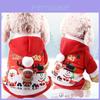 Luxuriöse Warme Hund Katze Jacke Mantel Mit Weihnachtsmann Und Rentier Design Für Den Winter
