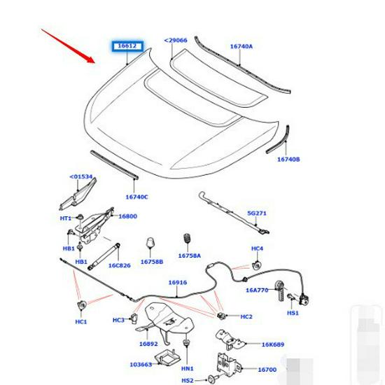 LR061279 fits the 2015 Land Rover Discovery Sport's engine cover.