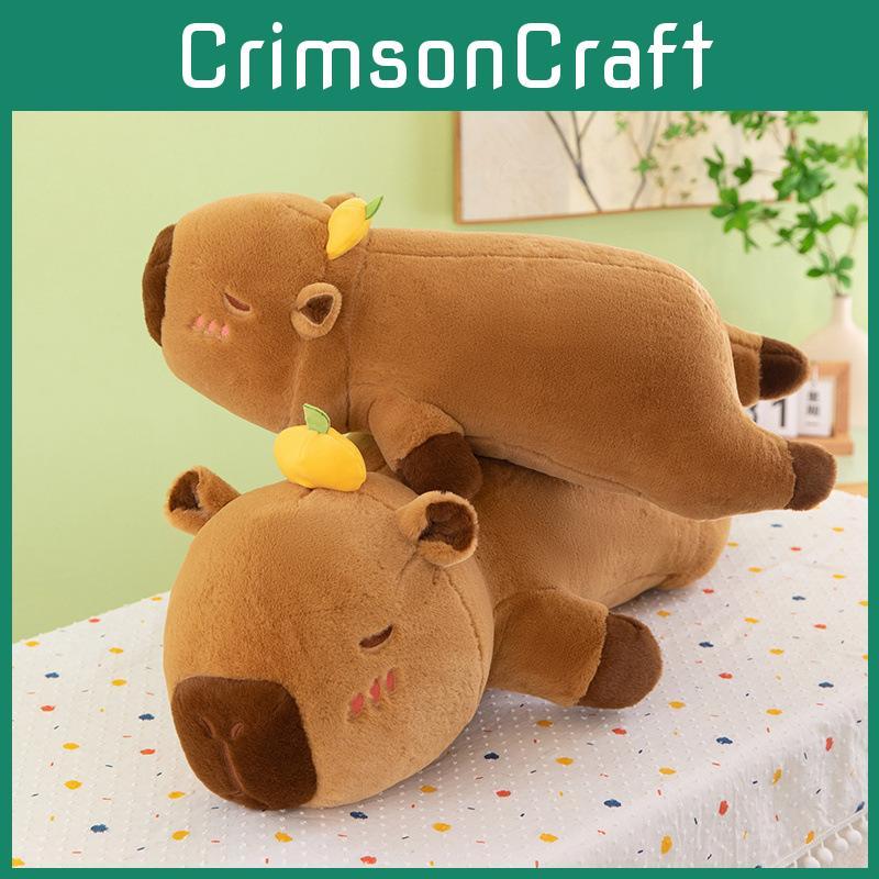 Plush Lounge Capybara Pillow Cozy Bedrest Companion Snuggle Sleep Stuffed Toy