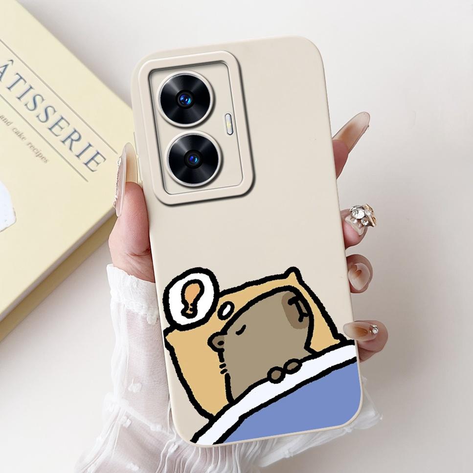For Realme C55 6.72" Case New Cute Cartoon Print Soft Silicone Shockproof Cover For Oppo Realme C55 RMX3710 Bumper Phone Case