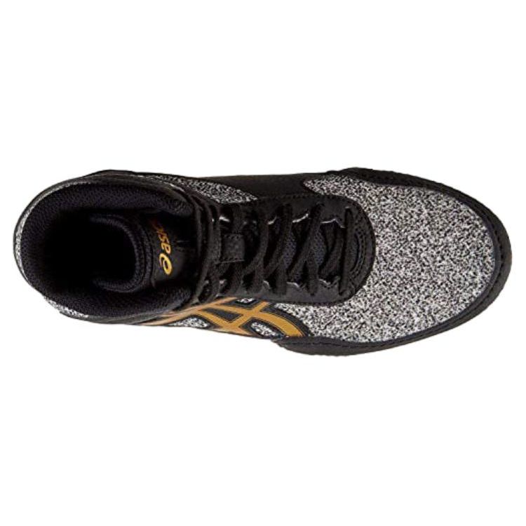 Asics Matflex 6 Black Gray Kids Mat Traction Wrestling Shoes 1084A008-101