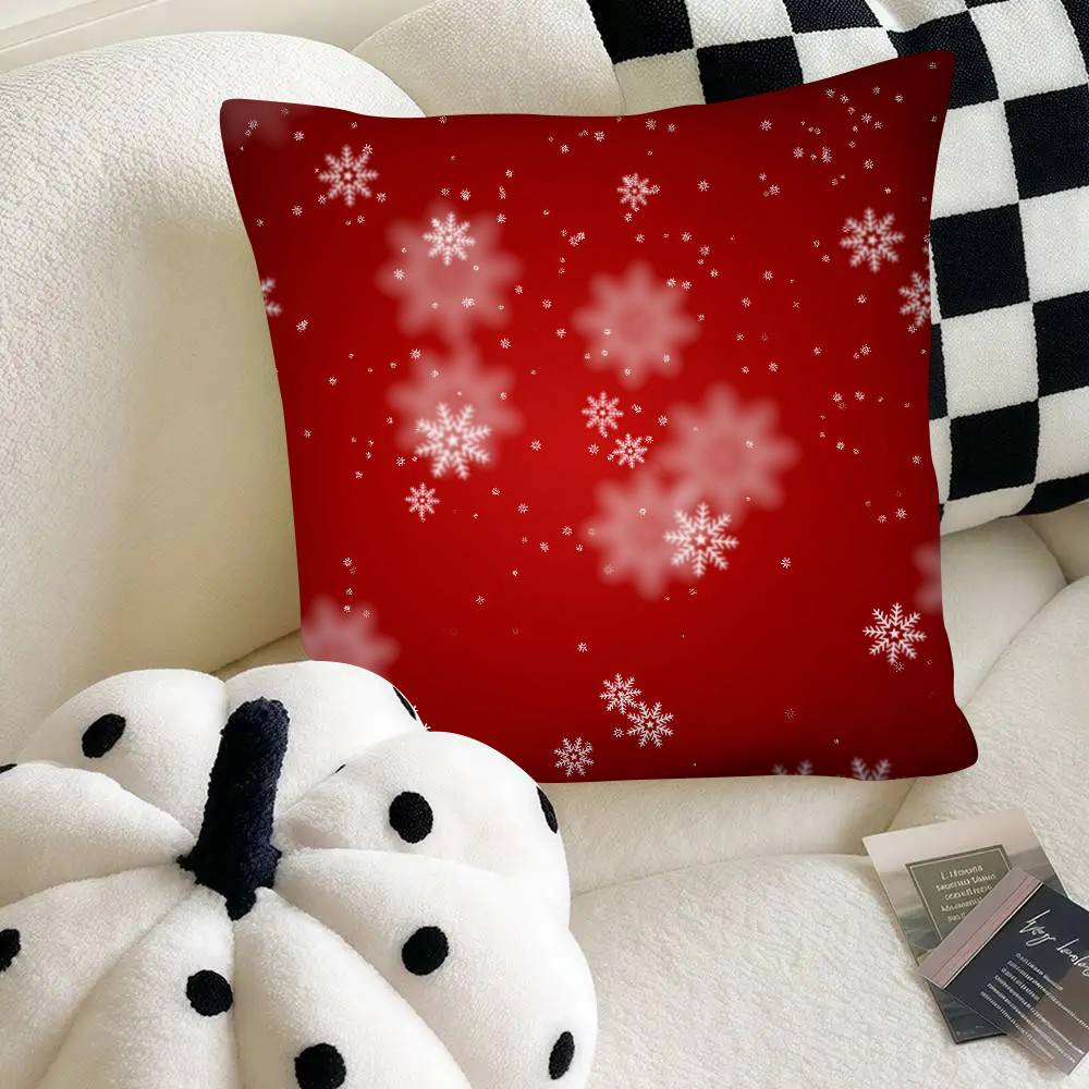 Weihnachts-Kissenbezug Mode Quadratischer Kissenbezug Schlafzimmer Sofa Zimmer Ins Dekoration Freizeit