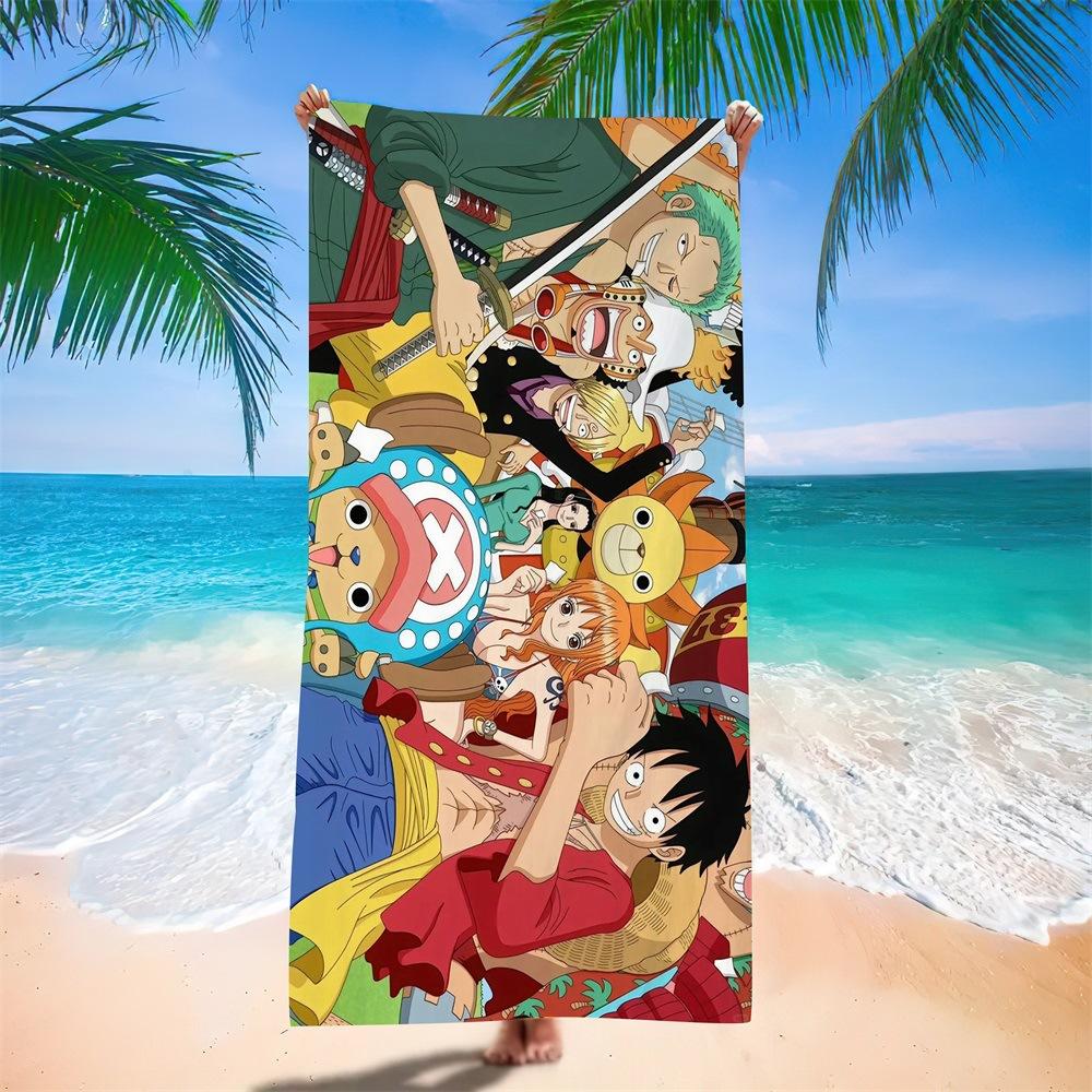 New Anime Character Printed Microfiber Beach Towel Quick Dry Water Absorbent Bath Towel