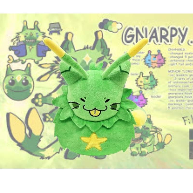 New Gnarpy Discovers The Internet Green Cat Robot Plush Toy Doll For Kids
