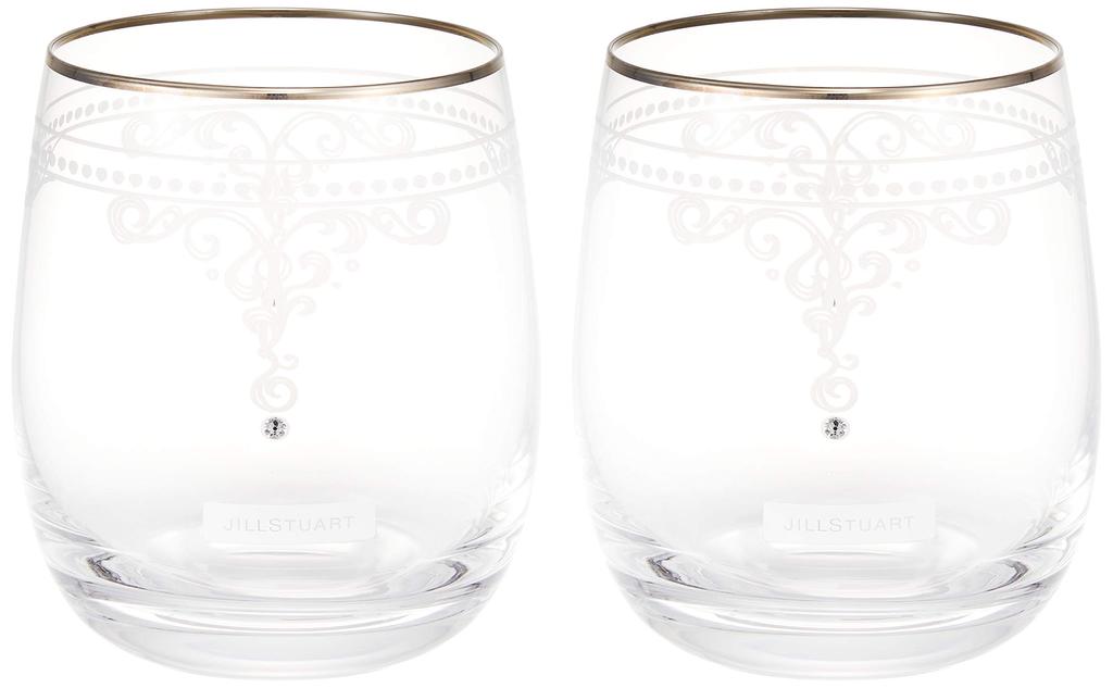 JILL STUART Pair Glass 250cc Set of 2 Tumbler Made in Japan GW4132-42182A