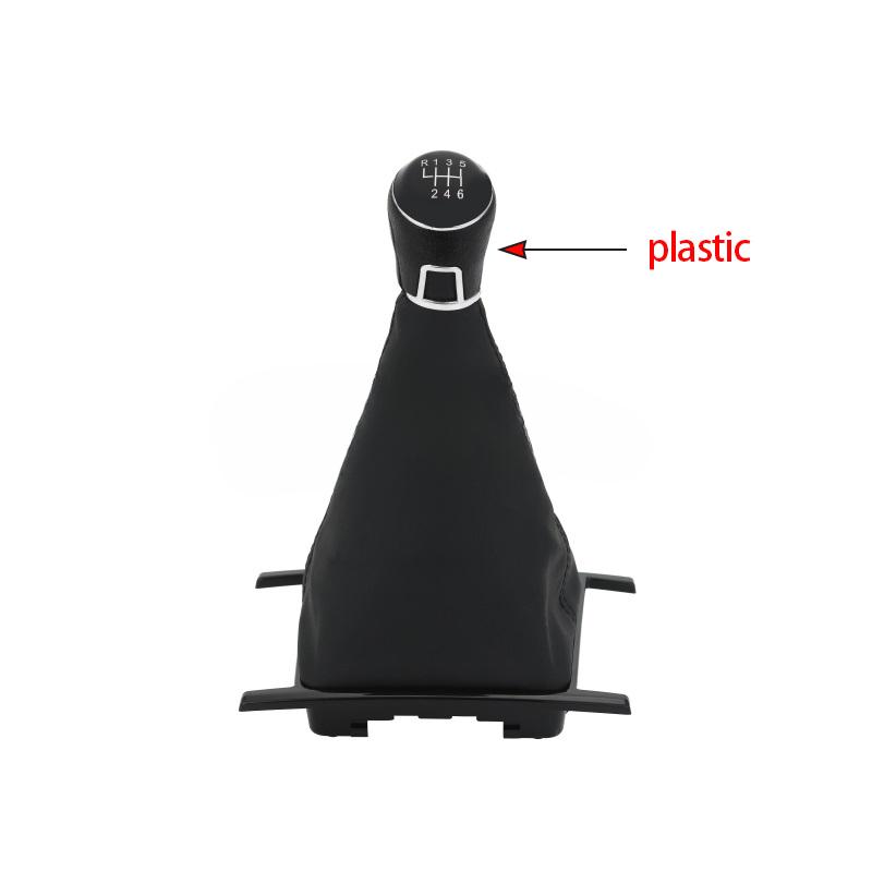New MT Black 5/6 Speed Car Gear Shift Knob Lever Stick With PU Leather Boot For Volkswagen VW Amarok 2010-2024 Auto Accessories