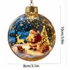 Sleigh Reindeer Lighted Christmas Ball Ornament Acrylic Santa Snowman Deer Pendant  Family Holiday