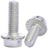 201 Stainless Steel Hex Flange Bolts with Non-Slip Teeth, Cylindrical Head, M5/M6/M8