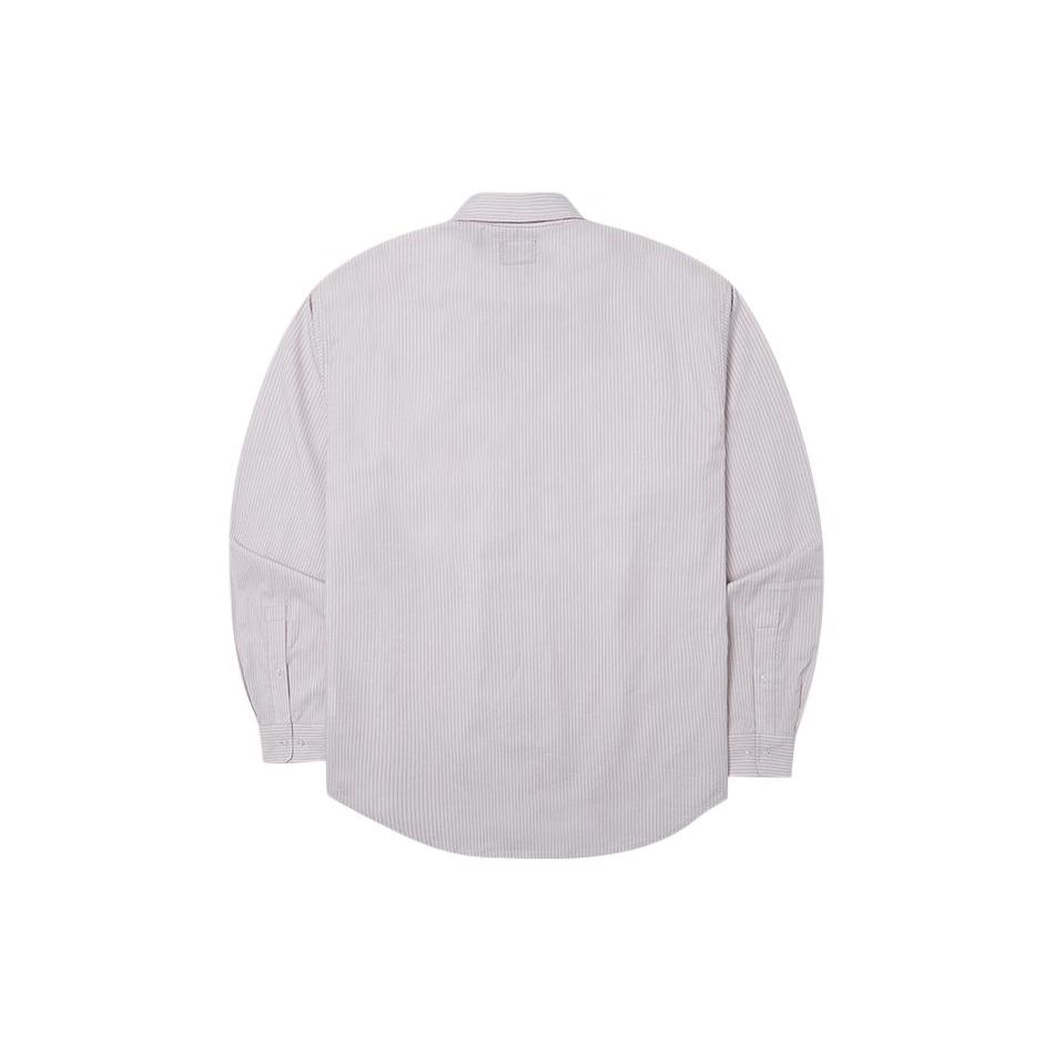New Era Academy Renewal Series SS24 MLB New York Mets Striped Loose Simple Embroidered Long Sleeve Shirt Unisex shirts Khaki 14187383