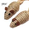 Aggressive Chewing Toys for Cats Colorful Mouse Cat Toys, Jute Rope Chew Feather Mice Realistic Tail Toy Kitten Teeth Cleaning Indoor Exercise