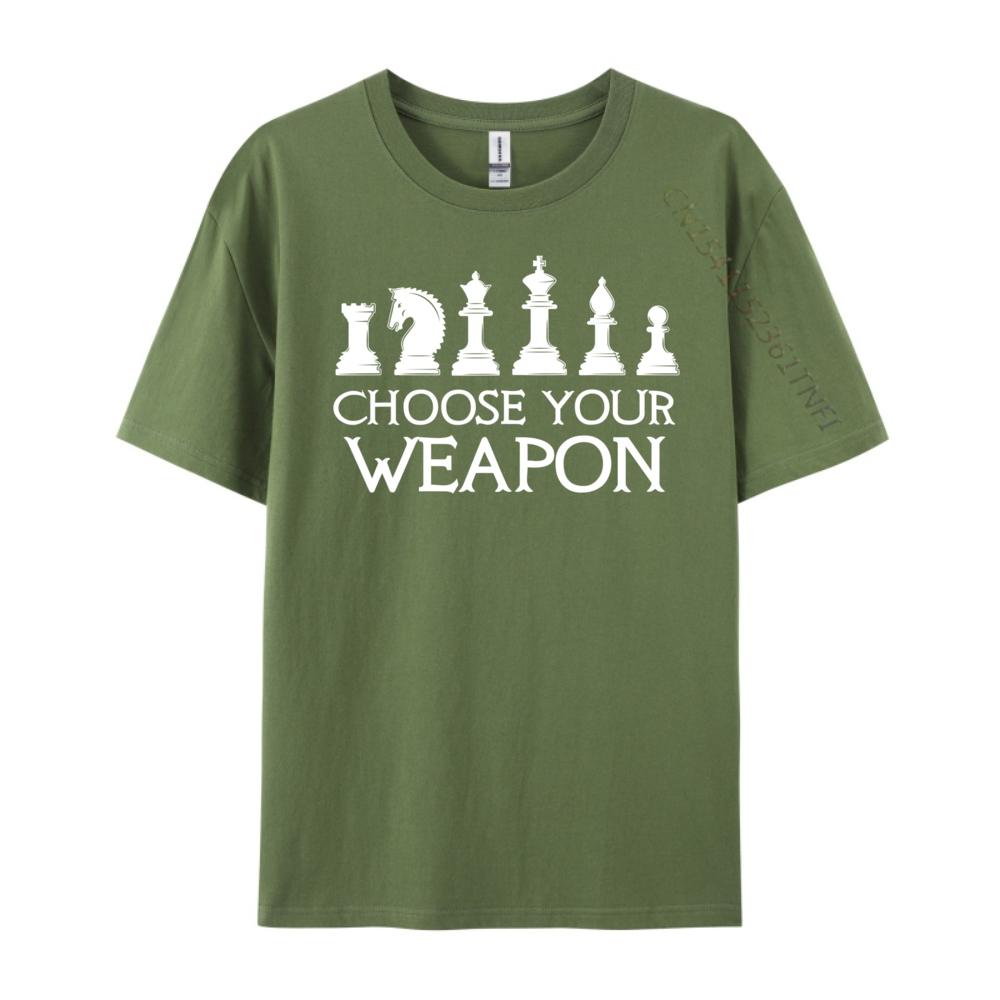 Funny T Hirts For Chess Playersfunny Choose Your Weapons Chess Player Board Game  Camisas Basicas Hombre Christmas Shirt Loose
