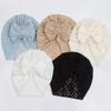 New Baby Solid Color Hole Hat, Breathable Bow Children's Hat, Thin Comfortable Baby Tire Hat