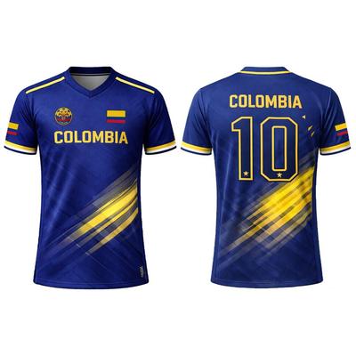 Colombia Flag 3D Printed Jersey Summer Outdoor Sports Breathable Short-sleeved Football Training Top Unisex Casual  Tee Moto