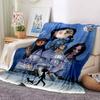 1Pc Moonlit Mansion Flannel Blanket, Soft And Comfortable, Casual Warm, Camping Travel, Christmas, Halloween Xmas Gift L1205