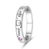 Anelli Semplici in Argento 925 Stella Diamante Lucida Cuore Pietra Blu Gemma Coppia Fedina Liscia Gioiello Regalo per Matrimonio Fidanzamento