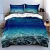 Clear Seawater Ripple Patterns Bedding Set 1 Duvet Cover 2 Pillowcases For Adult And Children Luxury Gift Full Size
