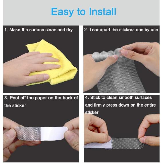 20 Pack Non Slip Bath Tub Stickers Strips, Anti Slip Shower Treads, Bath Safety Stickers Tape, Slip Resistant Decals for Tub Pools Floor Bathrooms