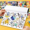 Graffiti Coloring Book Rich Theme Adhesive with Handle Astronaut Pattern Kids Watercolor Graffiti Book Stationery Supply