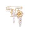 Pearl Pendant Ocean Element Brooch Gold Tone Tropical Fish Brooch  Dress Pants Corsage