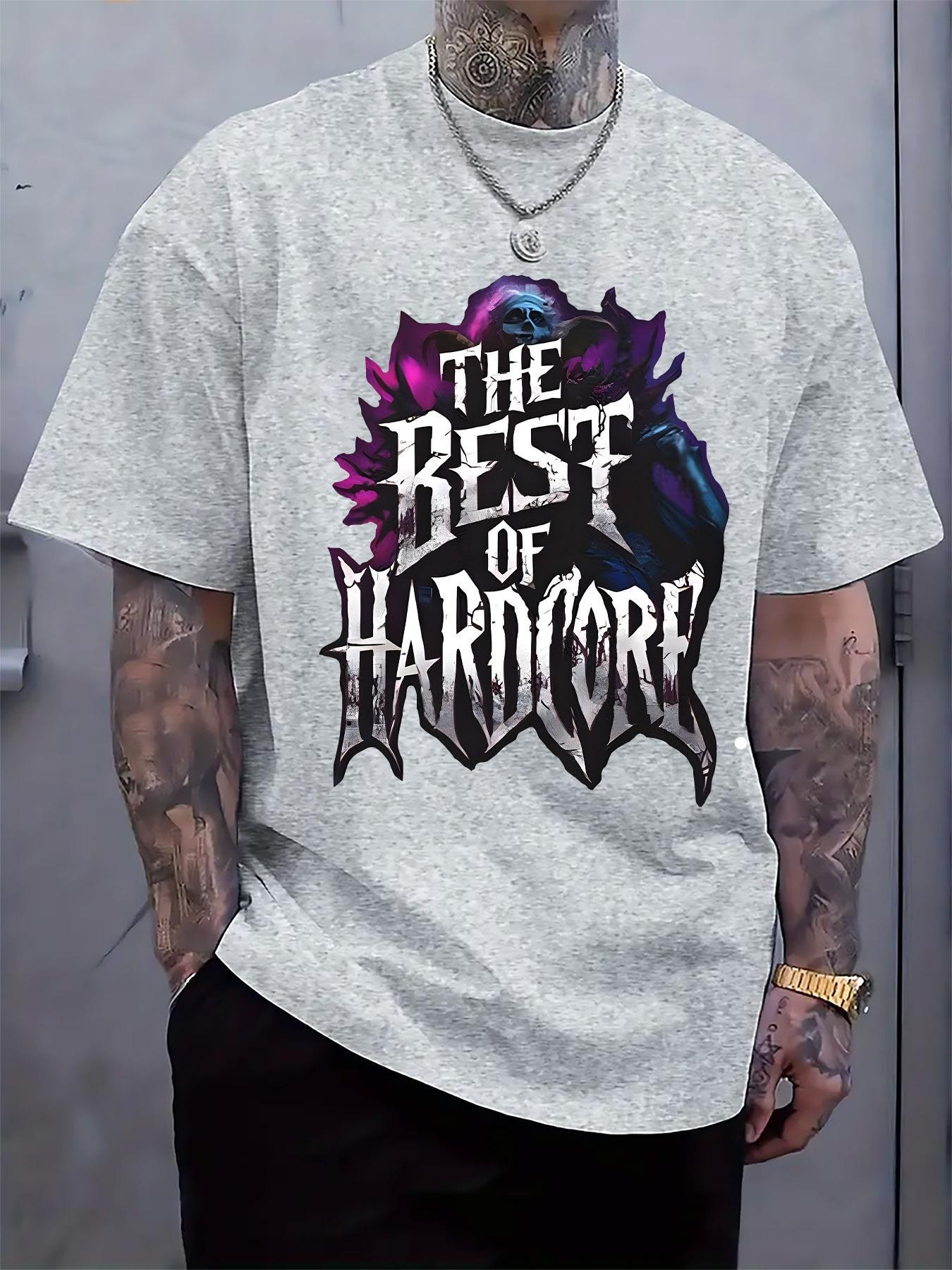 The Best of Hardcore Graphic Print Short Sleeve Tshirt - ... XXL