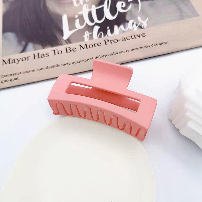 High-End Frosted Solid Color Hair Clip for Women