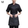 Blouse de chef manches courtes lettre uniforme de chef boutons plissé costume traiteur mode fournitures de cuisine pour bar à café