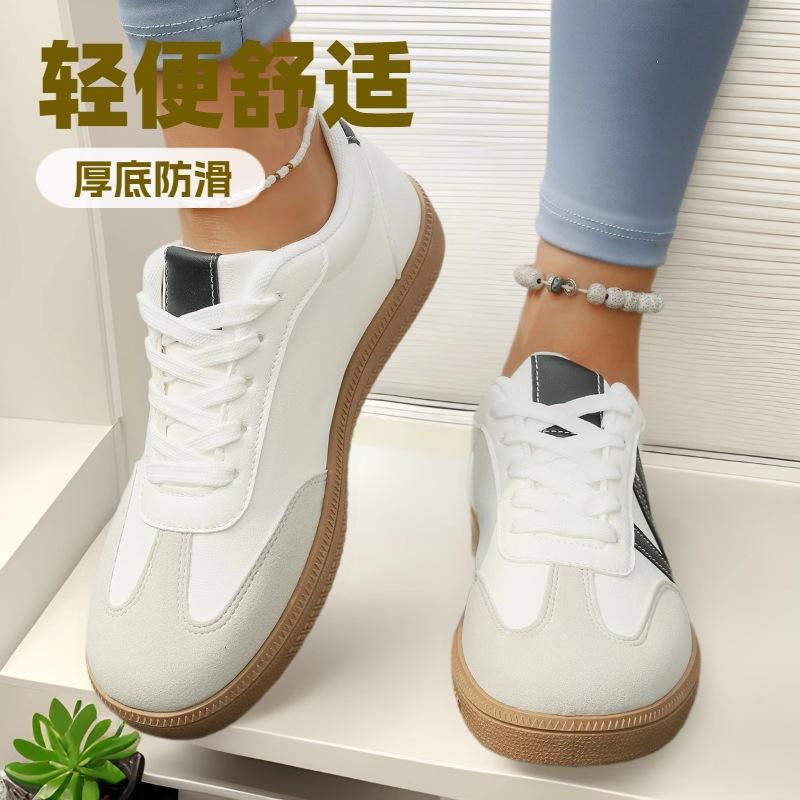 Spring and Autumn Large Size German Training Shoes Women's 2025 New Fashion Sports Leisure Comfortable Versatile Comfortable Board Shoes Women