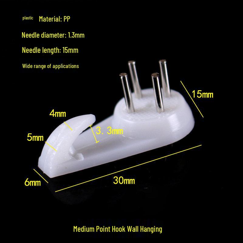 Invisible Seamless Wall Hooks for Hanging Photos and Albums 20 pieces pointed hooks per bag