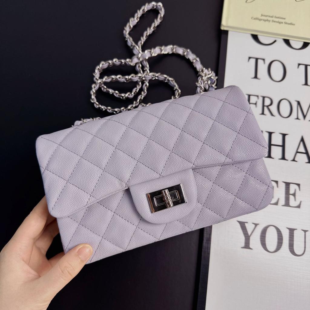 New big mini chain bag classic rhombus square fat leather versatile mini shoulder messenger women's bag