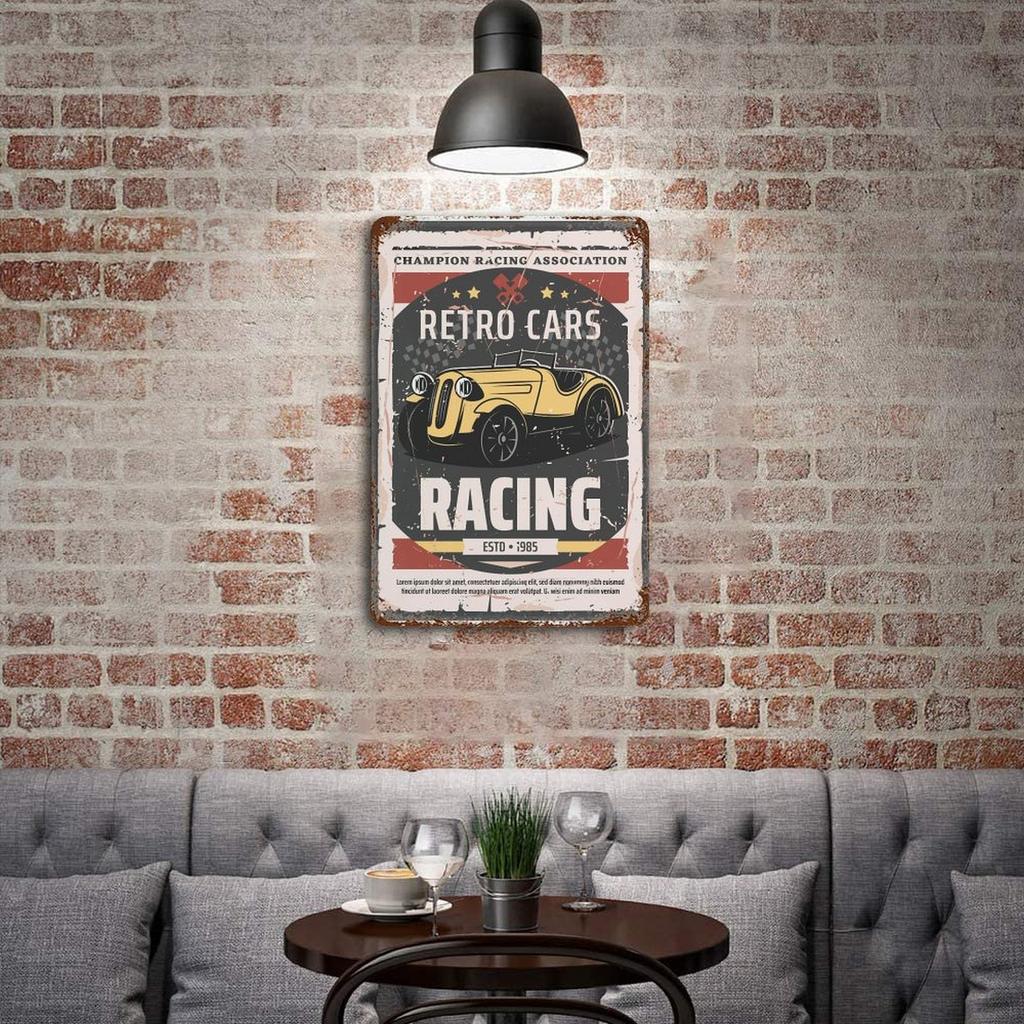 1PC Vertical Retro Iron Tin Sign with Weathered Rust Effect, 20x30cm or 30x40cm, Vintage Wall Decor for Bar Cafe Garage Restaurant Living Room