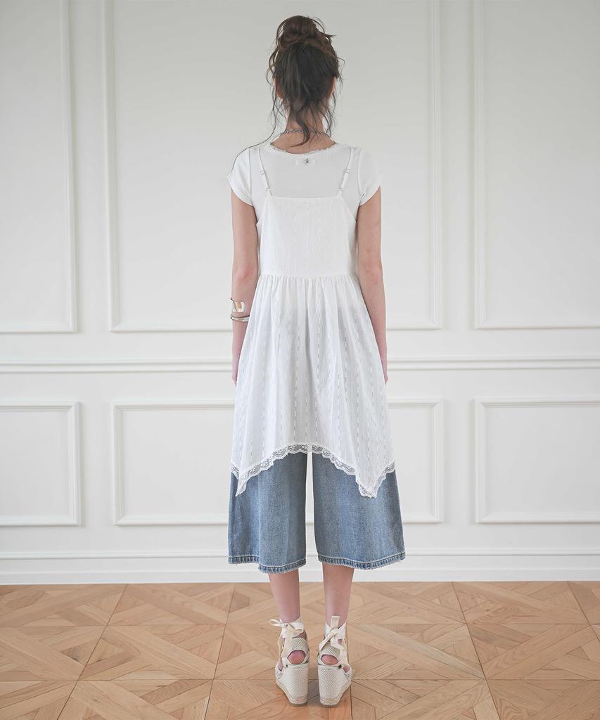 Cool Kitten Airy Asymmetrical Hem Slip Dress 2 Colors