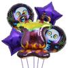 Large Standing Halloween Witch Dark Knight Card Seat 5-Piece Aluminum Film Balloon Halloween Party Arrangement