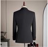 Costume Rayé Premium Double-Boutonnage pour Homme - Revers Pointu, Anti-froissage, Lavable en Machine, Idéal pour le Travail et les Occasions Formelles.